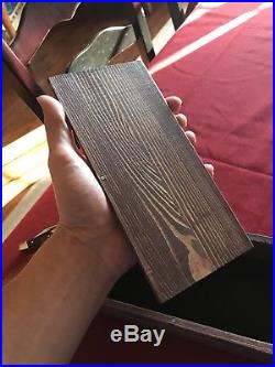 Case Knife Storage Box, Solid Wood Slip Top
