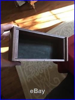 Case Knife Storage Box, Solid Wood Slip Top