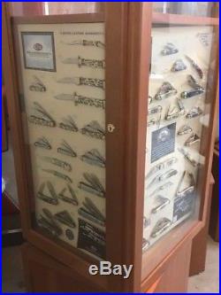Case Knives Display (floor)with Display Boards (No Knives) & Storage! Rare Find