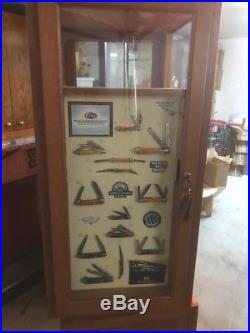 Case Knives Display (floor)with Display Boards (No Knives) & Storage! Rare Find