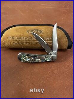 Case Tony Bose Collaboration Wharncliffe Trapper Abalone Knife. Near Mint