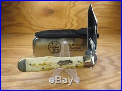 Case Vault Cheetah Knife Swing Guard 6111 1/2l Bone Handles Storage Tin Sheath