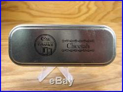 Case Vault Cheetah Knife Swing Guard 6111 1/2l Bone Handles Storage Tin Sheath