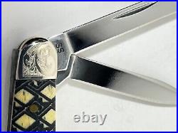 Case XX 6355 WHSS 1/500 Seahorse Whittler Knife CA96068CM Scrolled Bolsters NEW