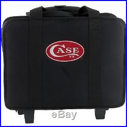 Case XX Logo Cutlery 63 pc Knife Carrying Storage Pack Luggage Style Wheels