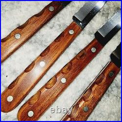 Case XX MIRACL-EDGE 4 pc Kitchen Knife Set Wood Handles Real Wood Storage Tray