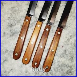 Case XX MIRACL-EDGE 4 pc Kitchen Knife Set Wood Handles Real Wood Storage Tray
