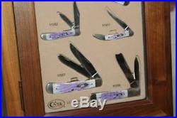 Case XX Purple Stag Handle Limited Edition Pocket Knife Set in Store Display