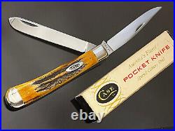 Case XX U. S. A. 65-69 5254 Muskrat Blade Trapper Knife Thick Matced Stag Box New