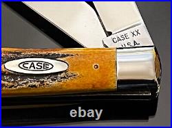 Case XX U. S. A. 65-69 5254 Muskrat Blade Trapper Thick Matced Stag Knife Box New