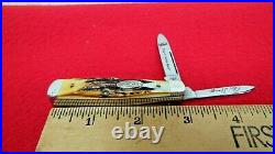Case XX USA Stag Gunstock Roy Acuff Knife From Storage Find Unused Uncleaned