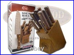 Case xx 9 Piece Kitchen Knife Set Walnut Wood Block Stainless Steel 10249