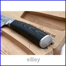 Chef Chefs Knives Knife & Wooden Cutting Board/Storage Case Kitchen Set SMOKED