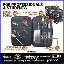 Chef Knife Bag Backpack Set with Knife Roll Knife Case with 40+ Pockets for