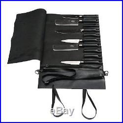 Chef Knife Bag Folding Storage Roll Up Case Leather Portable 10 Pocket Slot Gift