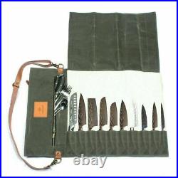Chef Knife Bag Knives Kitchen Roll Carry Chef Case Storage Bag 10 Slots Home NEW