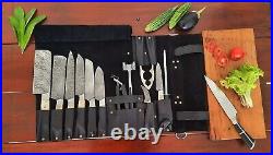 Chef Knife Bag, Leather Knife Blocks Storage, Genuine Leather Knife Roll