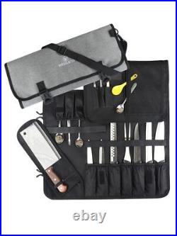 Chef Knife Bag Roll Carry Case Kitchen Cooking Portable Durable Storage Pockets