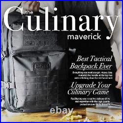 Chef Knife Bag Tactical Backpack Knife Carrying Case with 30+ Pockets Knives