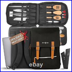 Chef Knife Bag Vintage Backpack 30+ Pockets for Knives and Chef Tools Kni