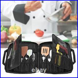 Chef Knife Bag with 20+ Slots, Professional Chef Storage Case, Bag Only