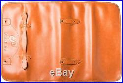 Chef Knife Roll Bag Leather Storage Case (8-Pocket) Portable With Shoulder Strap