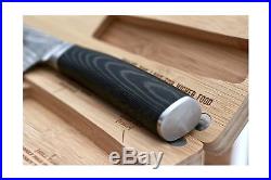 Chef Knife & Wooden Cutting Board/Storage Case Kitchen Set SM. 2DAY DELIVERY