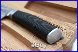 Chef Knife & Wooden Cutting Board/Storage Case Kitchen Set SMOKED Serie
