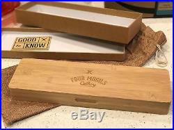 Chef Knife & Wooden Cutting Board/Storage Case Kitchen Set SMOKED Serie. NEW