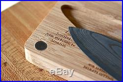 Chef Knife & Wooden Cutting Board/Storage Case Kitchen Set SMOKED Series 8 for