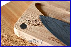 Chef Knife & Wooden Cutting Board/Storage Case Kitchen Set SMOKED Series 8 in