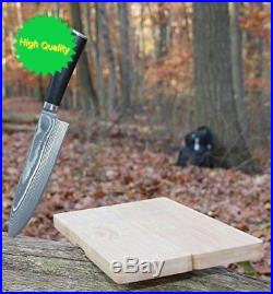Chef Knife Wooden Cutting Board/Storage Case Kitchen Set SMOKED Series 8 inc