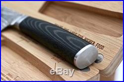 Chef Knife and Wooden Cutting Board/Storage Case Kitchen Set SMOKED Series 8