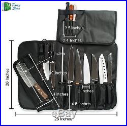 Chef Knives Bag Storage Case Roll 10 Compartment Kitchen Utensils With Handle
