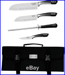 Chef's Knives 5 Piece Basic Knife With Nylon Carrying Case Storage Home Kitchen