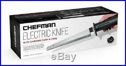 Chefman Electric Knife Bonus Carving Fork & Space Saving Storage Case