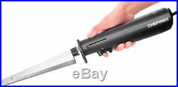 Chefman Electric Knife + Bonus Carving Fork & Space Saving Storage Case RJ52 NEW