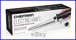 Chefman Electric Knife with Bonus Carving Fork & Space Saving Storage Case I