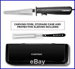 Chefman Electric Knife with Bonus Carving Fork & Space Saving Storage Case One 8