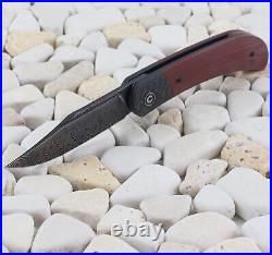 Civivi Appalachian Drifter Linerlock Folding Knife Damascus Steel Burgundy G10