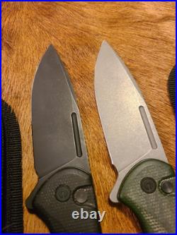 Civivi Conspirator Folding Knife Green Canvas Micarta Handle Pocket Clip