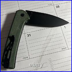Civivi Conspirator Folding Knife Green Canvas Micarta Handle Pocket Clip