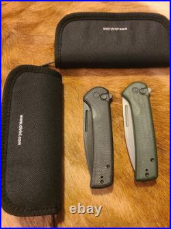 Civivi Conspirator Folding Knife Green Canvas Micarta Handle Pocket Clip