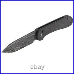 Civivi Marbles Carbon Fiber Elementum Pocket Knife Damascus Steel Blade Gray