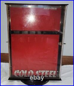 Cold Steel Knife Store Display Case Turntable And Lockable With Keys 14x18.75