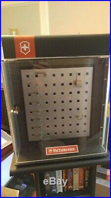 Collection of VICTORINOX Swiss Army Knife ROTATING & LOCKING STORE DISPLAY CASES
