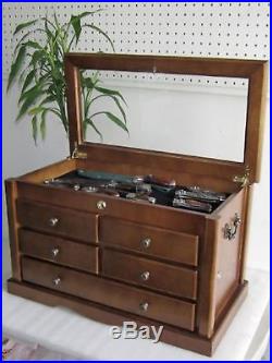 Collector's Choice Knife Display Case Cabinet Tool Storage cabinet Solid Wood