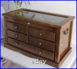 Collector's Choice Knife Display Case Cabinet, storage cabinet, Solid Wood, Gall