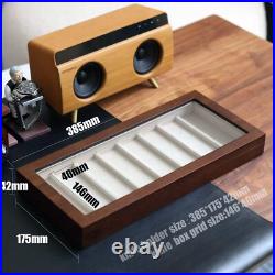 Compact 8-Slot Knife Holder with Real Glass Window Perfect for Collectors Compact 8-Slot Knife Holder with Real Glass Window Perfect for Collectors