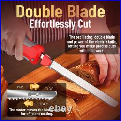Cordless Electric Knife Easy Slice and Assemble with Storage Case, Serrated Edge